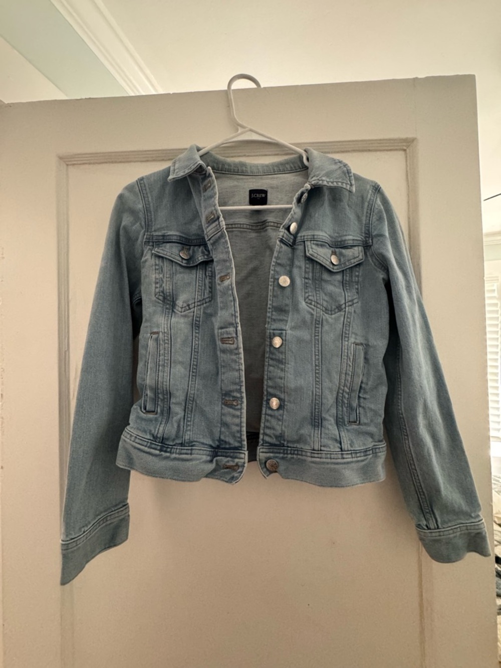 Light Wash Denim Jacket - Classic Button Front